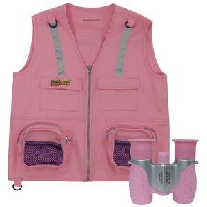 Combination Set: Pink M/L Cargo Vest with Reflecti
